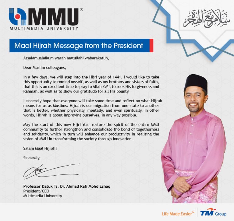 Maal Hijrah Message From The President Multimedia University